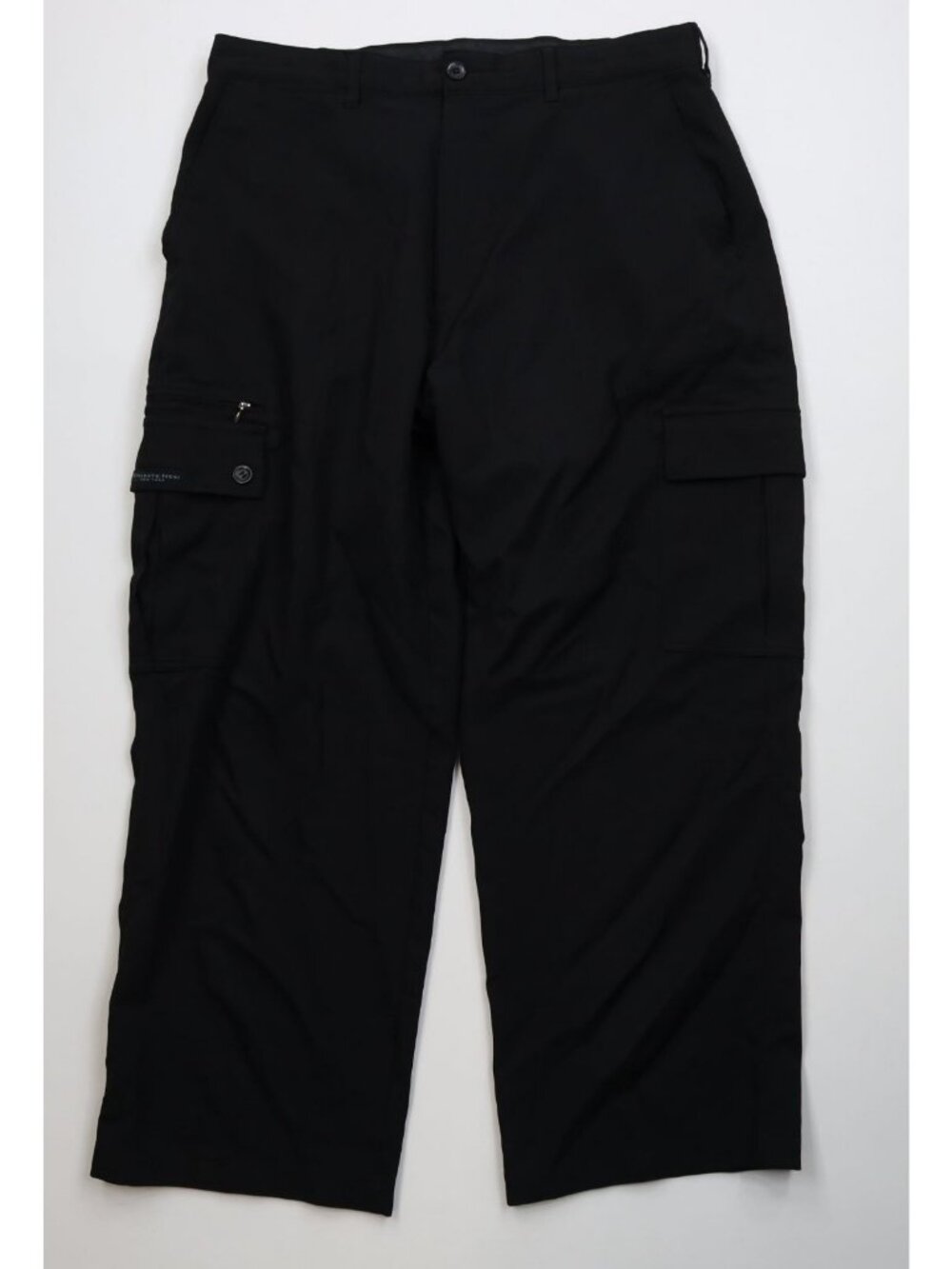 Vtg 90s Streetwear Mens 38x31 Skateboard Baggy Knit Wide Leg Cargo Pants Black